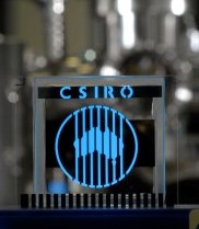 An organic light emitting diode showing the old-CSIRO logo.