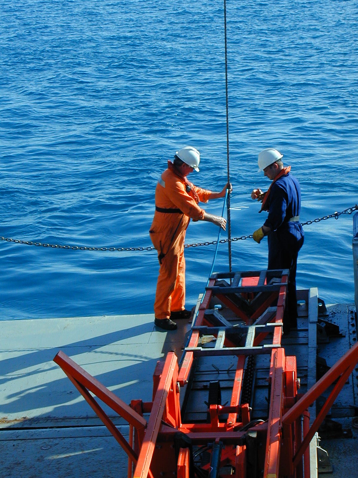 Deep water corer on Southern Surveyor