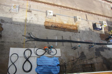 Preparing cables for RV Investigator