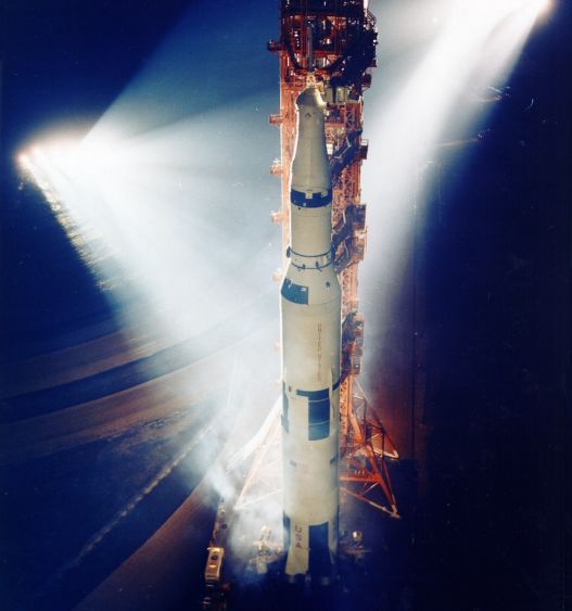 The Saturn V rocket was used to launch astronauts to the moon. Image Credit: NASA
