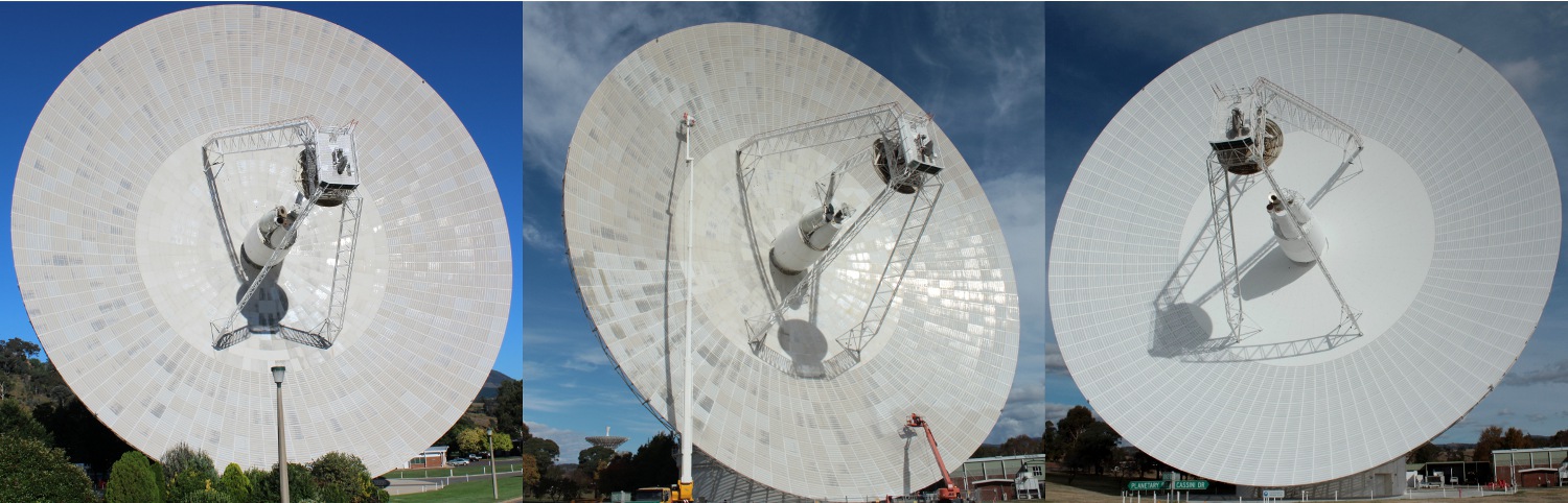 Three images of DSS43, first dirtier, second partially cleaned, third clean and white