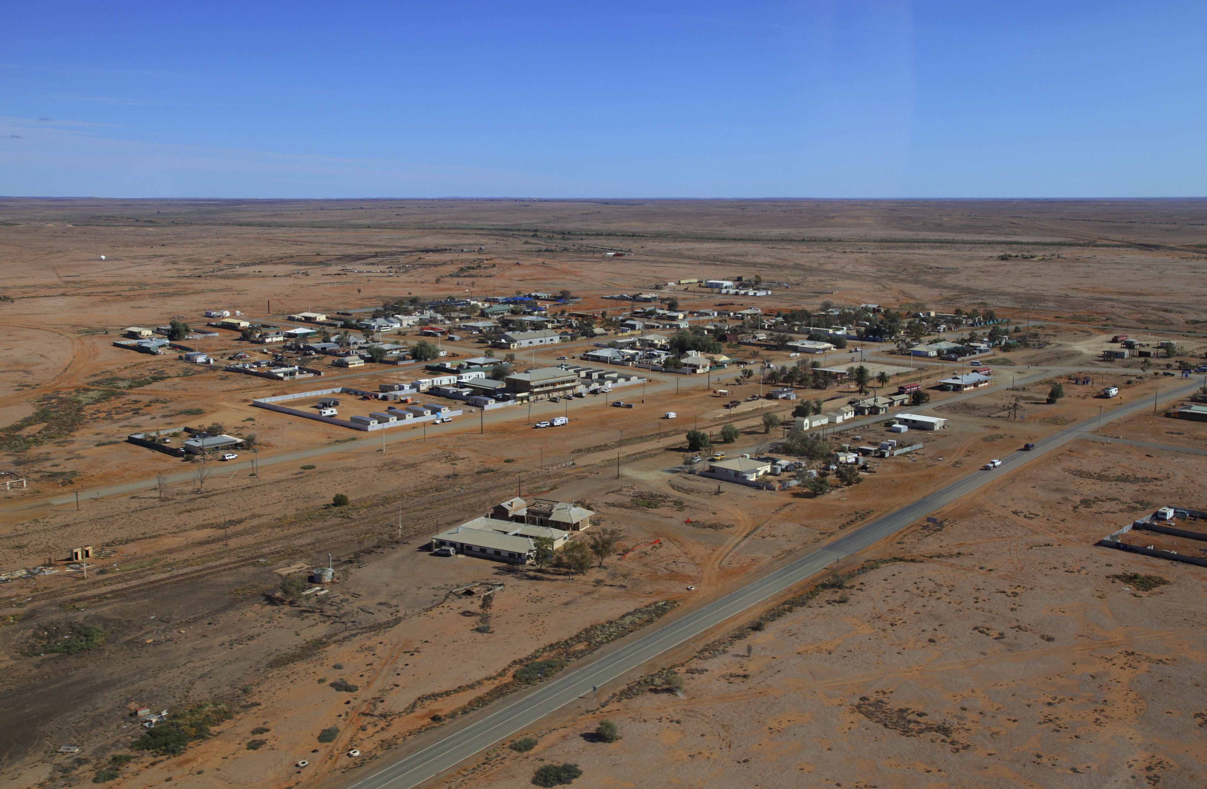 aerial view of remote community
