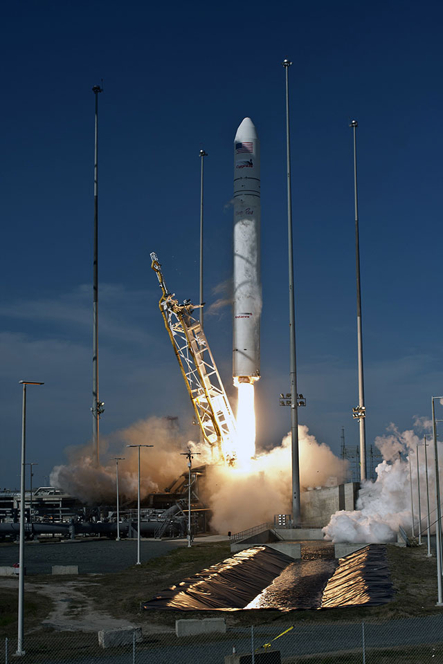 Lift-off of Orbital Science Corp's Antares rocket. Image: NASA/OSC