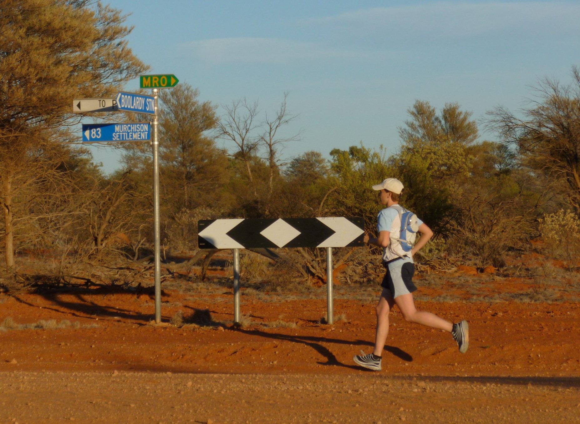 Lisa takes a pre-breakfast training run at the MRO in Western Australia.