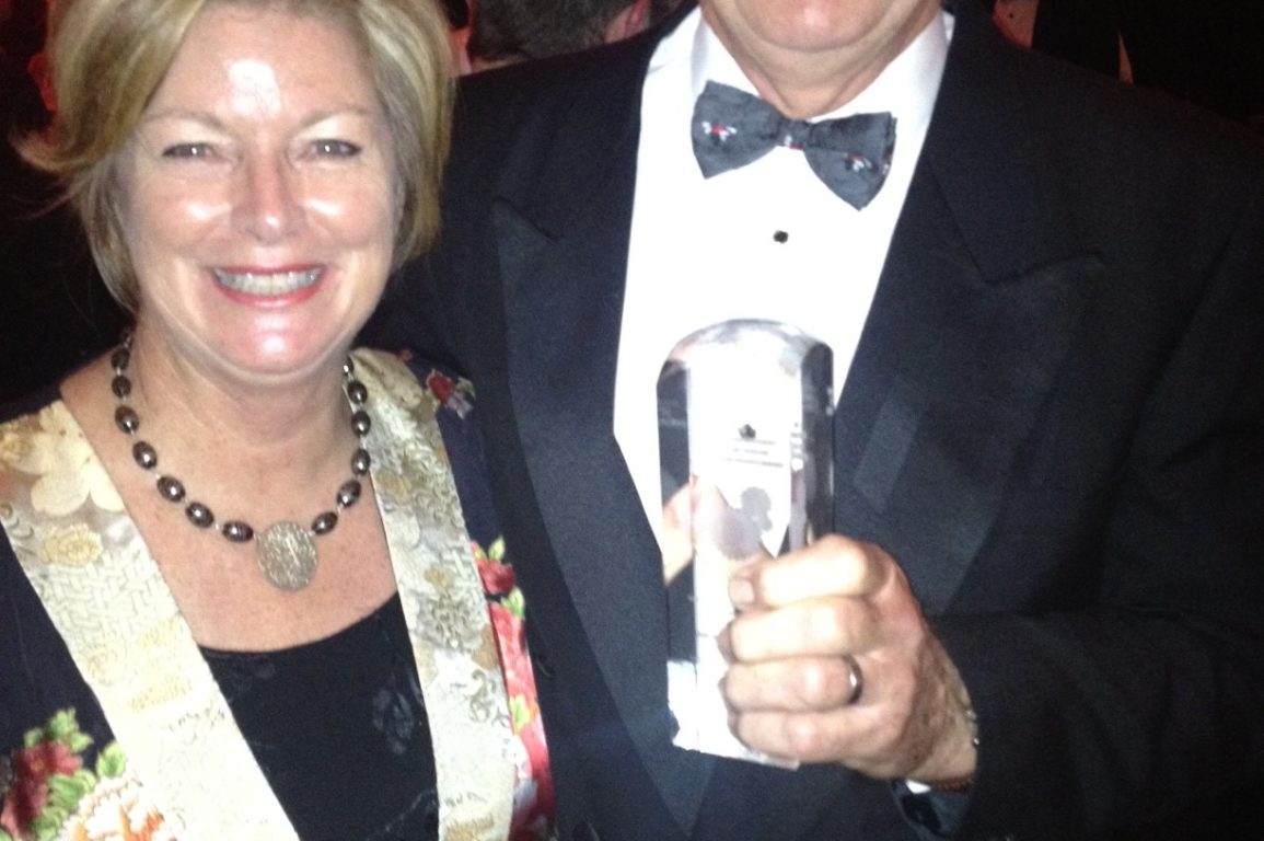 Geoff Bell, Company Chairman, A.W. Bell and his wife Yvonne Bell at the Hall of Fame Gala event