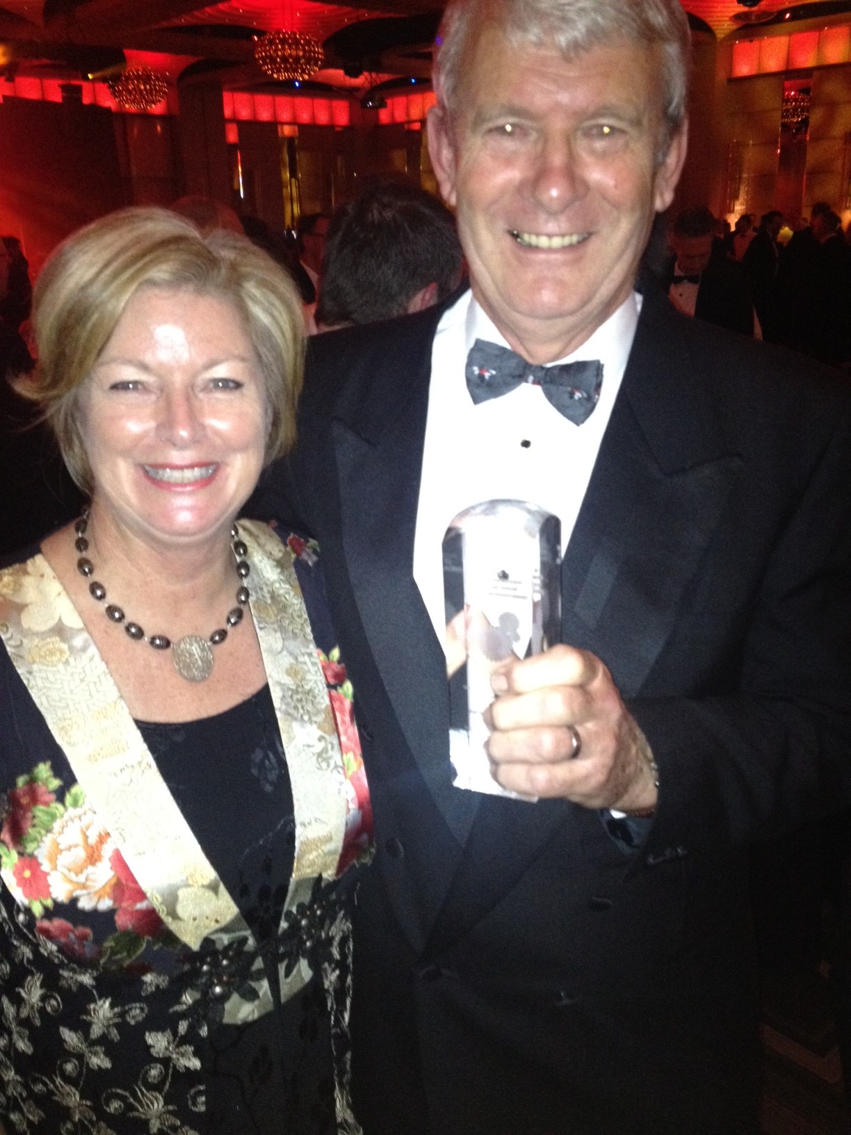 Geoff Bell, Company Chairman, A.W. Bell and his wife Yvonne Bell at the Hall of Fame Gala event