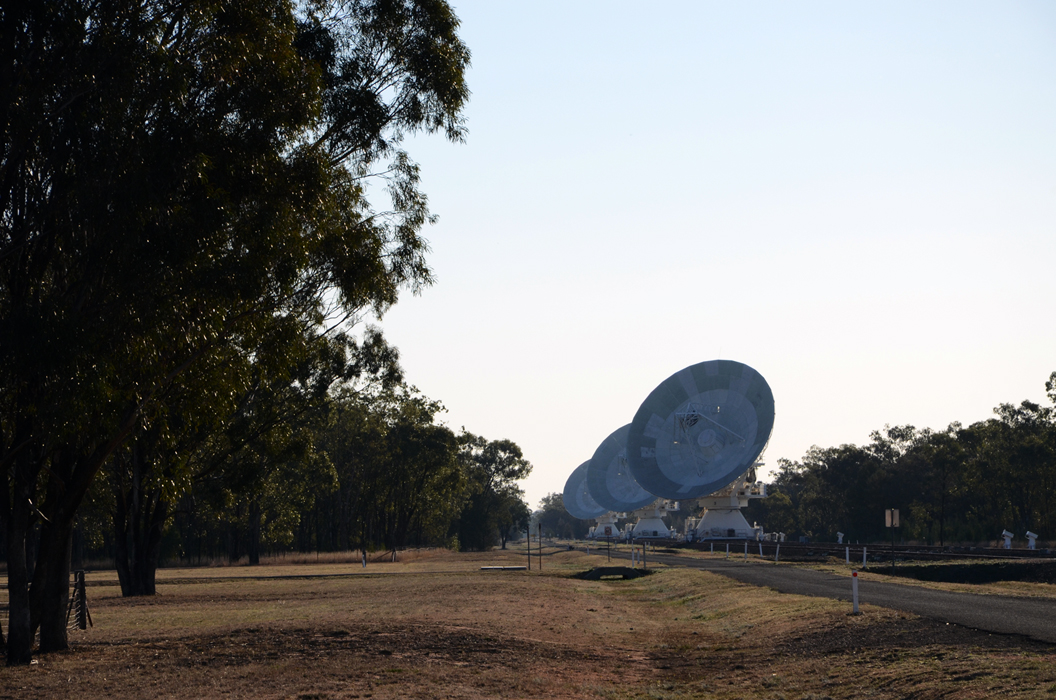 As the final visitors left and clean-up began, it was back to work as usual for the antennas of the ATCA.