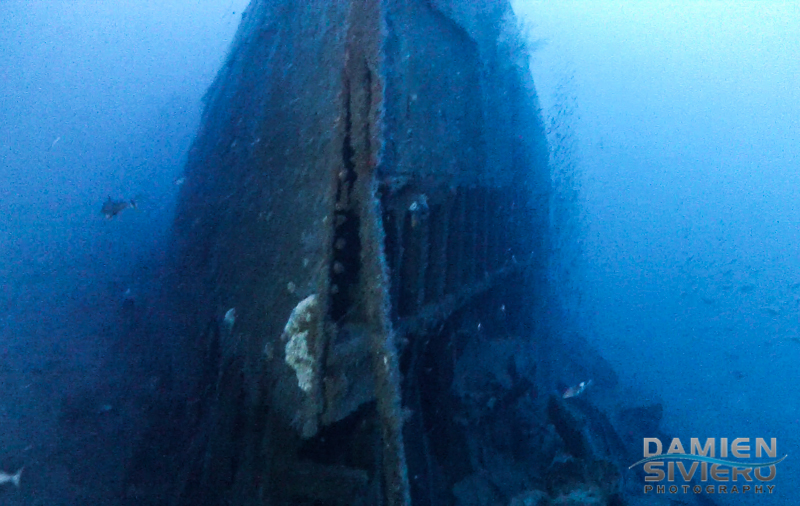 The ship wreck of the MV Limerick, (image courtesy Damien Siviero)