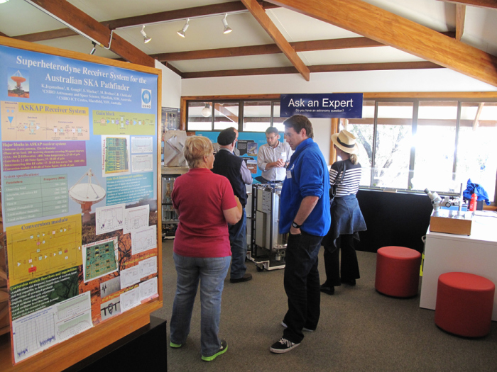 The visitor centre at the Australia Telescope Compact Array offers visitors an opportunity to browse through self-guided displays about the amazing science conducted at the facility.