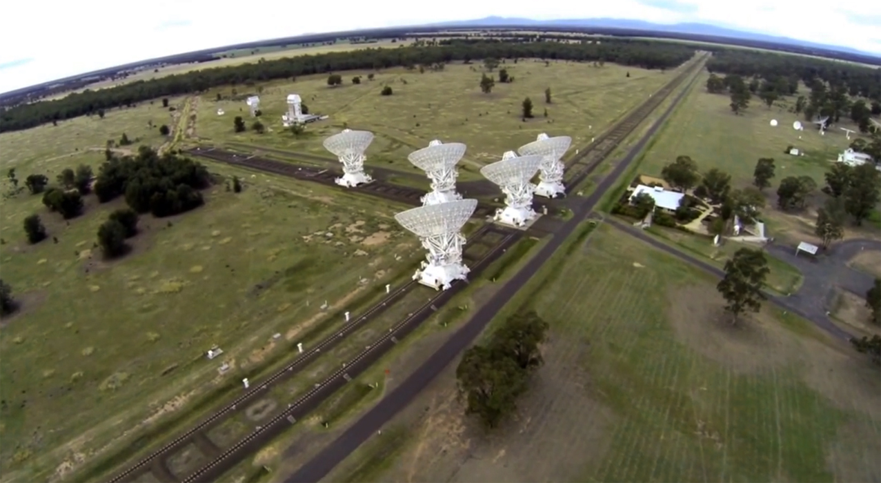 An example of a compact hybrid array, where the antennas are positioned closely together on the east-west track and the northern spur. Source: Jamie Stevens, CSIRO. 