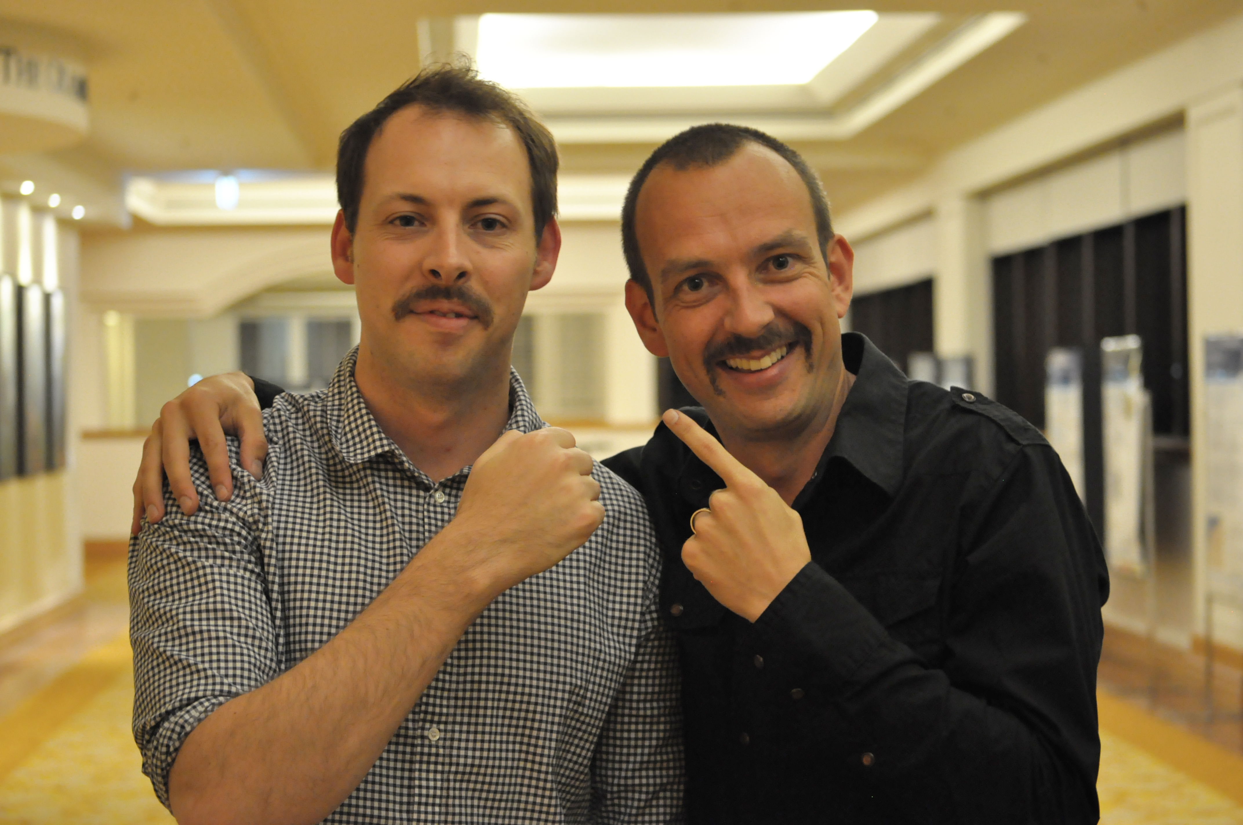 Gen Mo brothers in arms - Fletcher Woolard and Movember Australia Country Director, Jeremy Macvean.