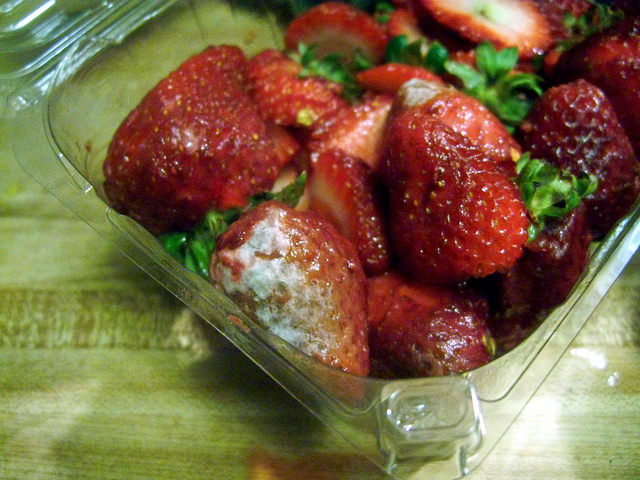 Mouldy strawberries