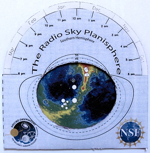 The southern hemisphere Radio Sky Planisphere.