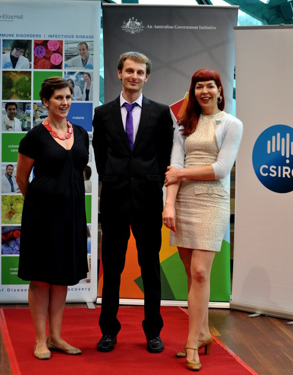Kate Patterson, Chris Hammang and Maja Divjak on the red carpet.