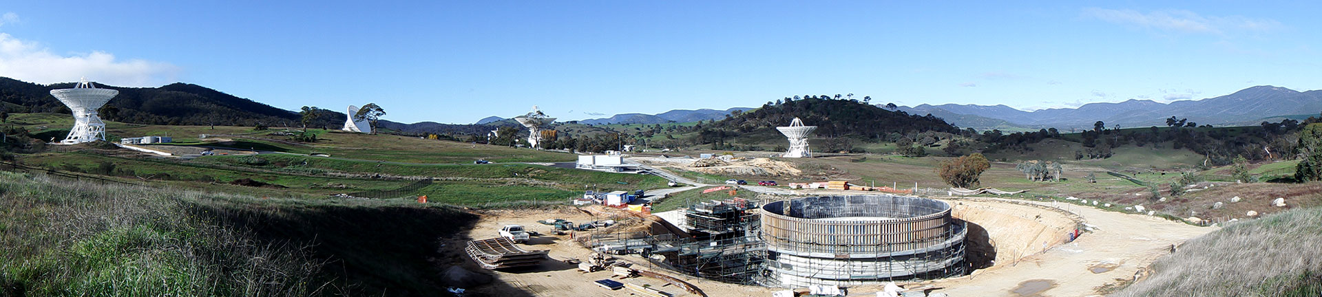Canberra's space garden. DSS36 joins other antennas at the CSIRO managed complex.
