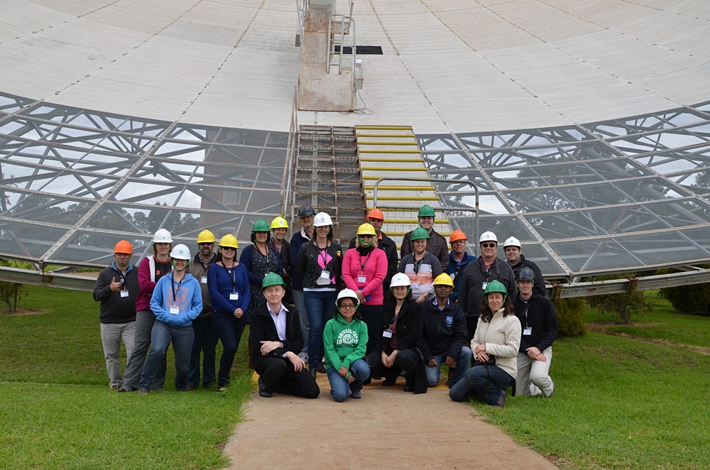 Teachers from the 2014 Astronomy from the Ground up! workshop in front of the Dish