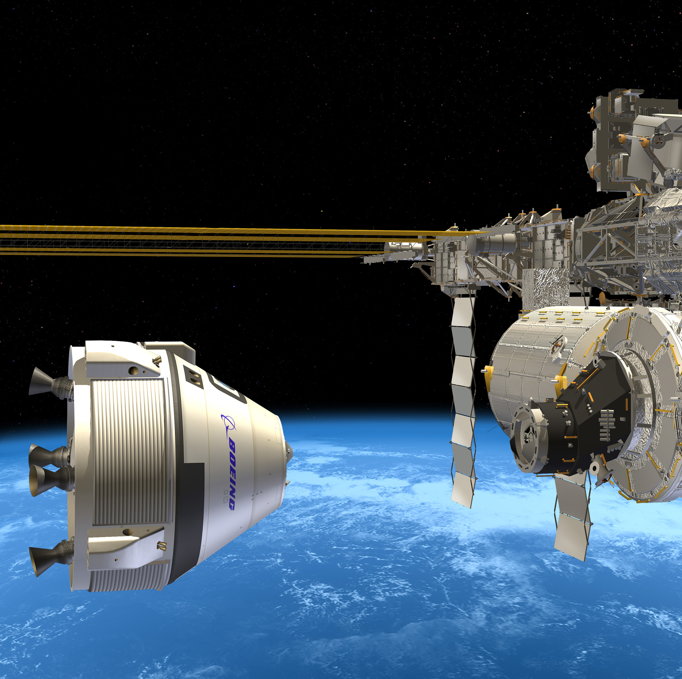 Enroute to the space station, the CST-100 will be capable of long stays in orbit. Image: Boeing