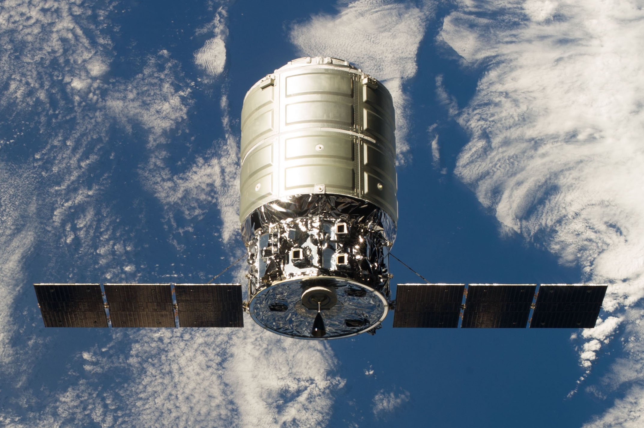 The first Cyngus capsule flew supplies to the space station in early 2014. Image: NASA