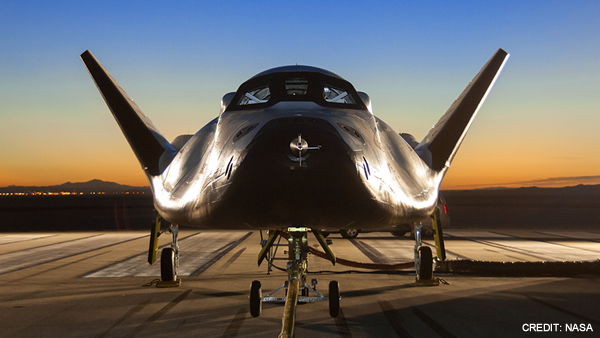 A mockup of Sierra Nevada Corproration's Dream Chaser. Image: SNC