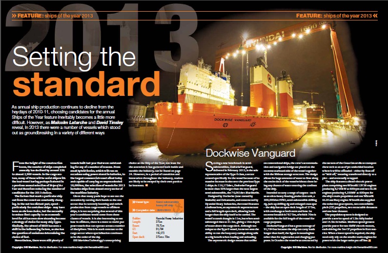 IHS Maritime 360 - Ships of the year 2013