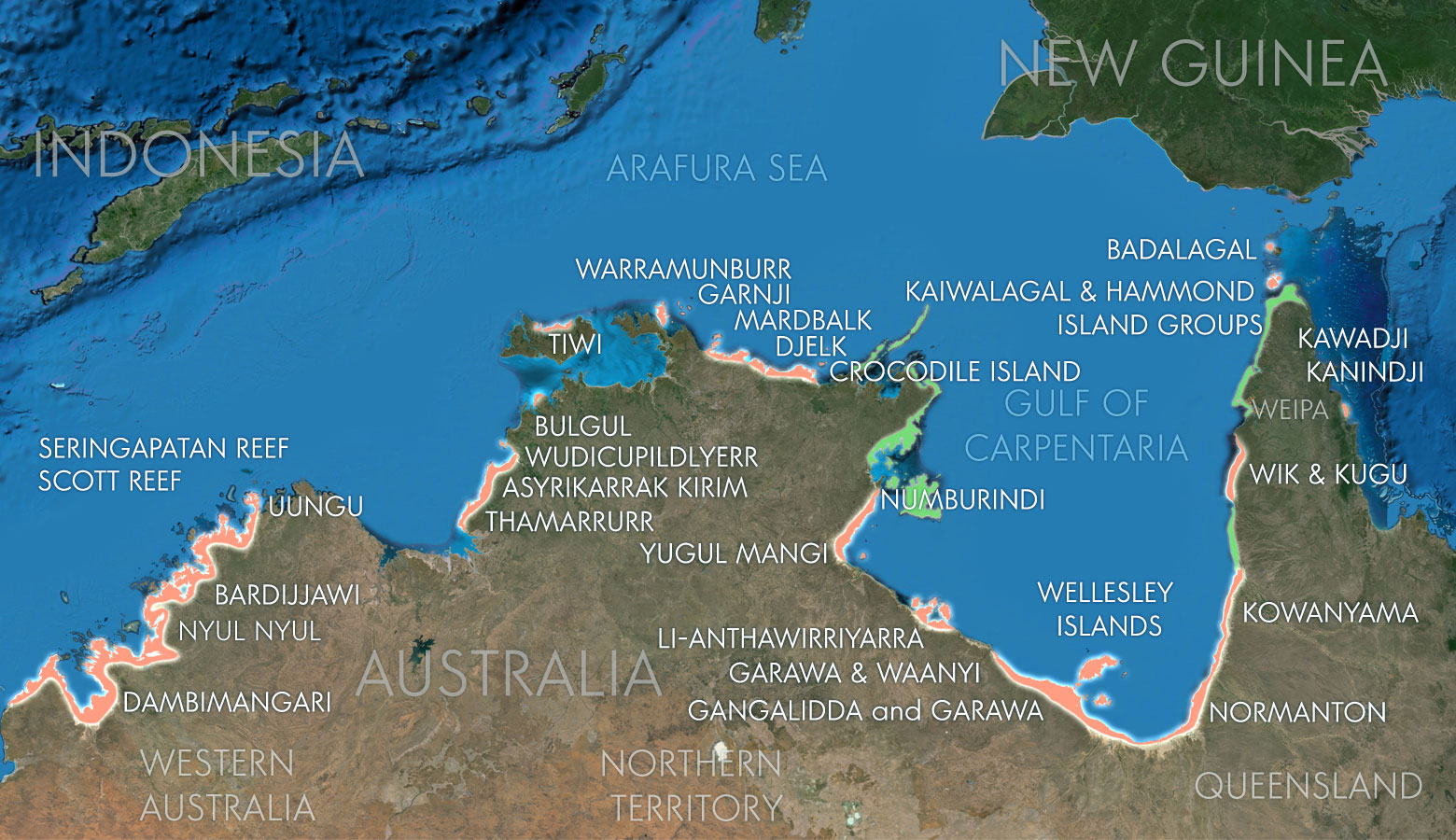 Northern Australia map