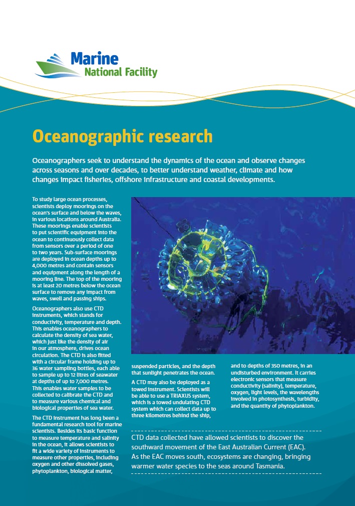 RV Investigator: oceanographic research capabilities – CSIROscope