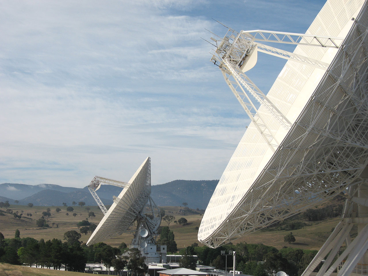 LISTENING: The deep space dishes of the Canberra Deep Space Communication Complex. Image: Astro0