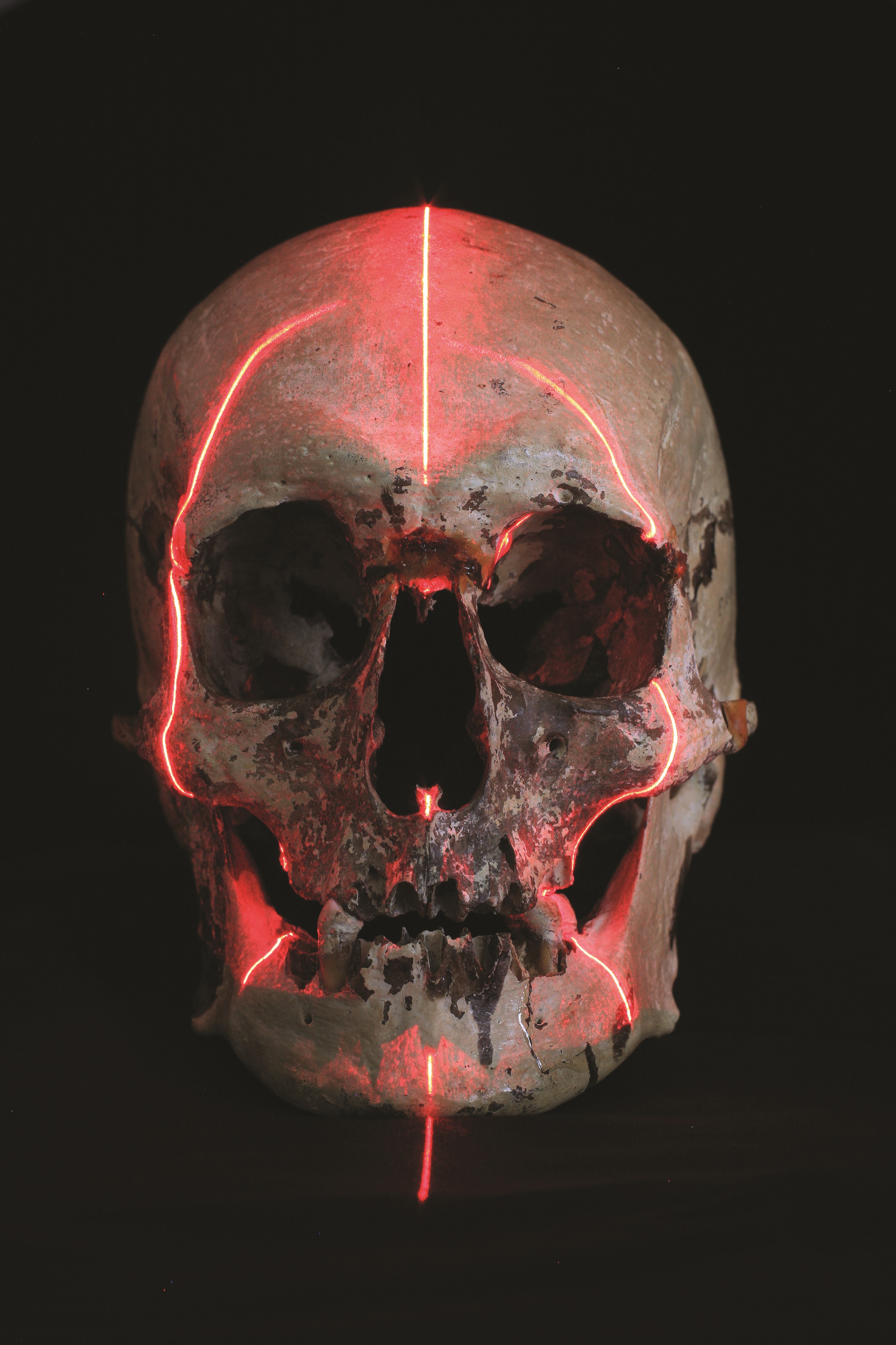 Ned Kelly skull lasers