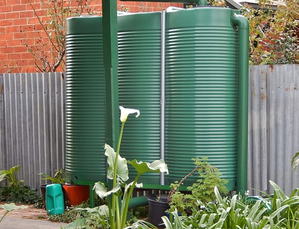 The humble rainwater tank sits silently, dutifully doing its part for the environment - and your wallet. Image: Michael Coghlan