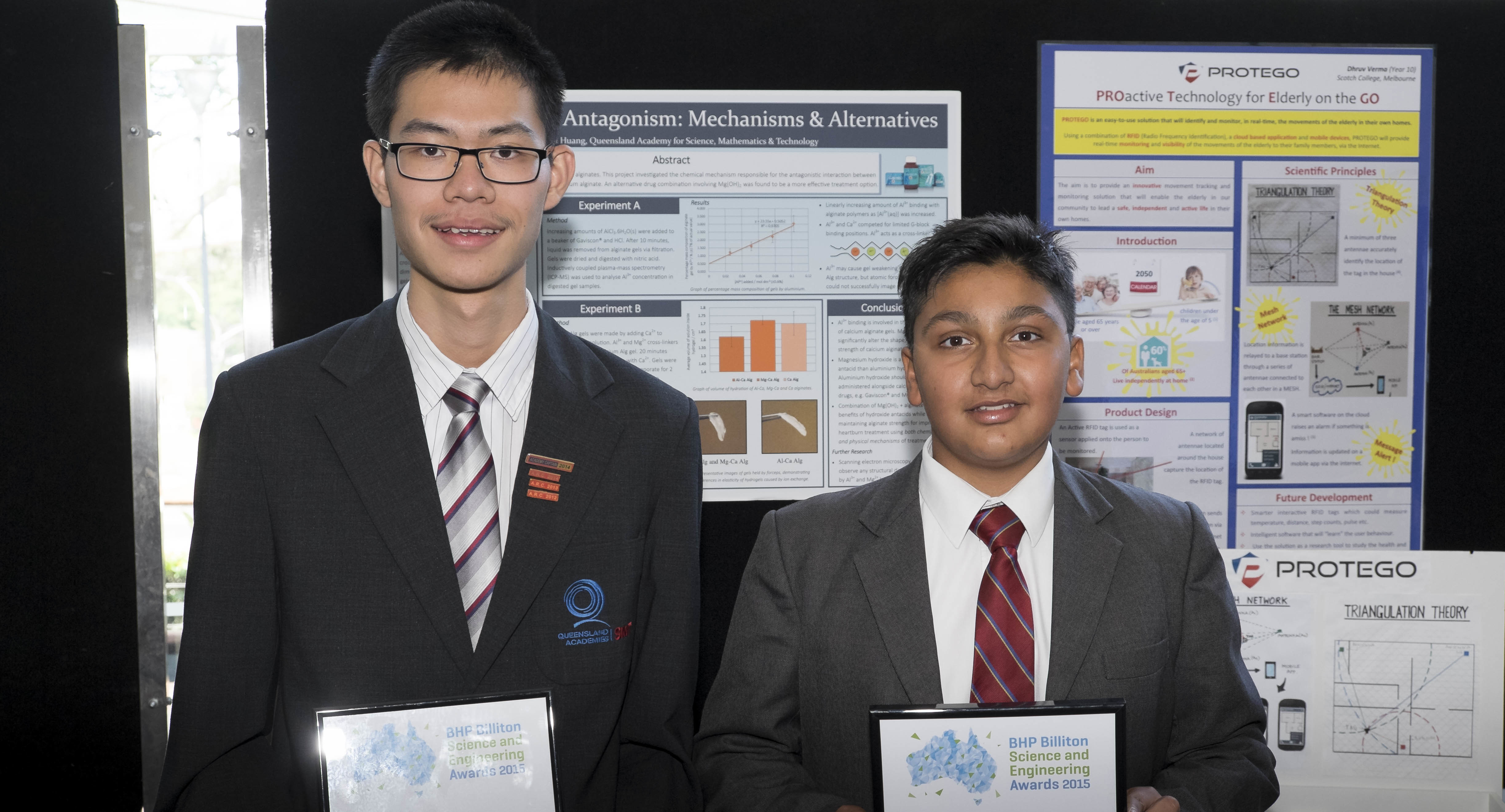 Jackson Huang and Dhruv Verma are your 2015 BHP Billiton Science and Engineering Award winners.