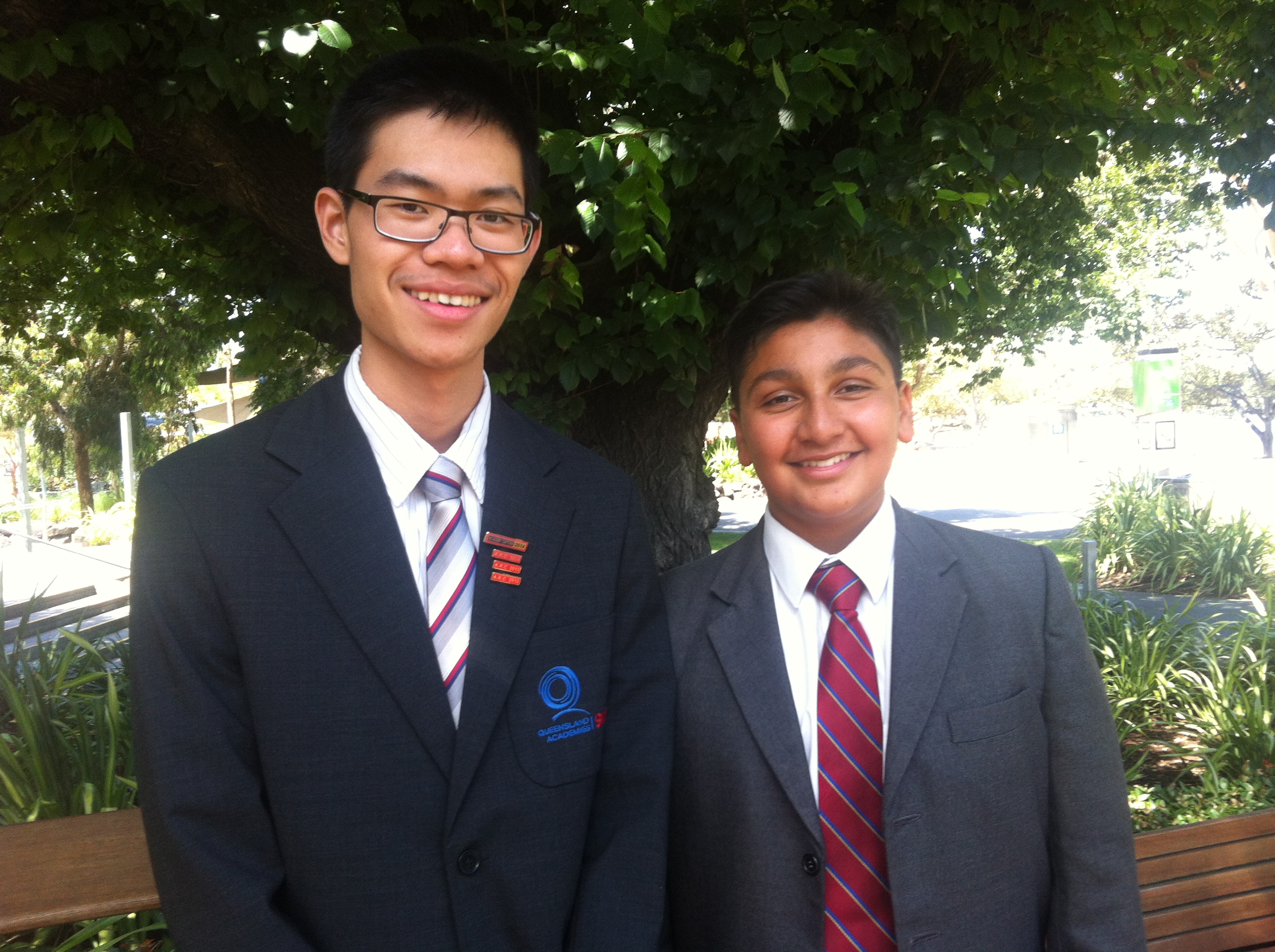 The Winners. Jackson Huang and Dhruv Verma.