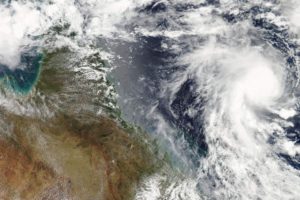 Tropical Cyclone Marcia swirls menacingly off the Queensland coast. Photo Credit: NASA
