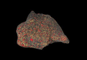 3D graphic of meteorite