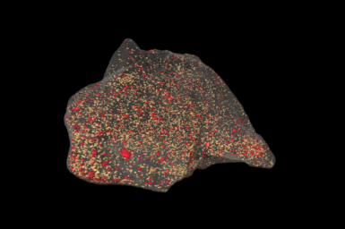 3D graphic of meteorite