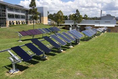 Solar PV panels undergo tests at our Energy Centre in Newcastle.