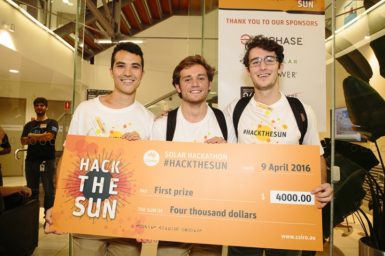 Hacking the sun to create innovative ideas: Take Charge take out first prize
