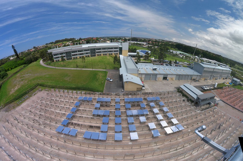 These heliostats might not be floating on water, but they can spell our name!