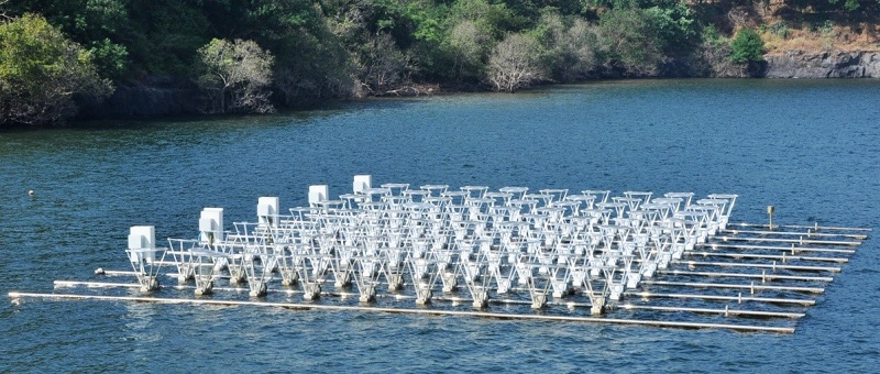 Australian company Sunengy’s world-first large floating solar photovoltaic array, and the first installed on a hydro-electric dam. 