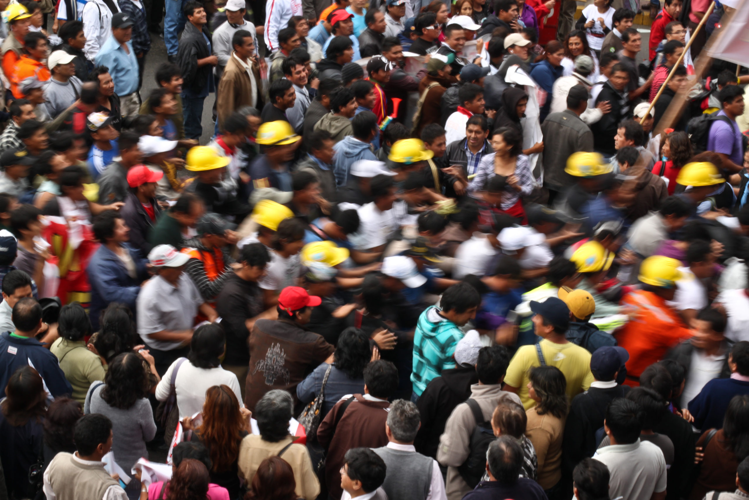 The street was crowded people. People Blur.