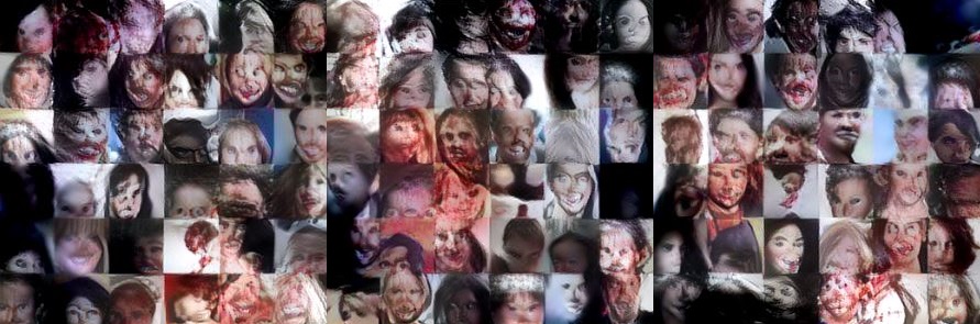 Do these faces scare you? You can help the algorithm learn with your answers. Image - Nightmare Machine