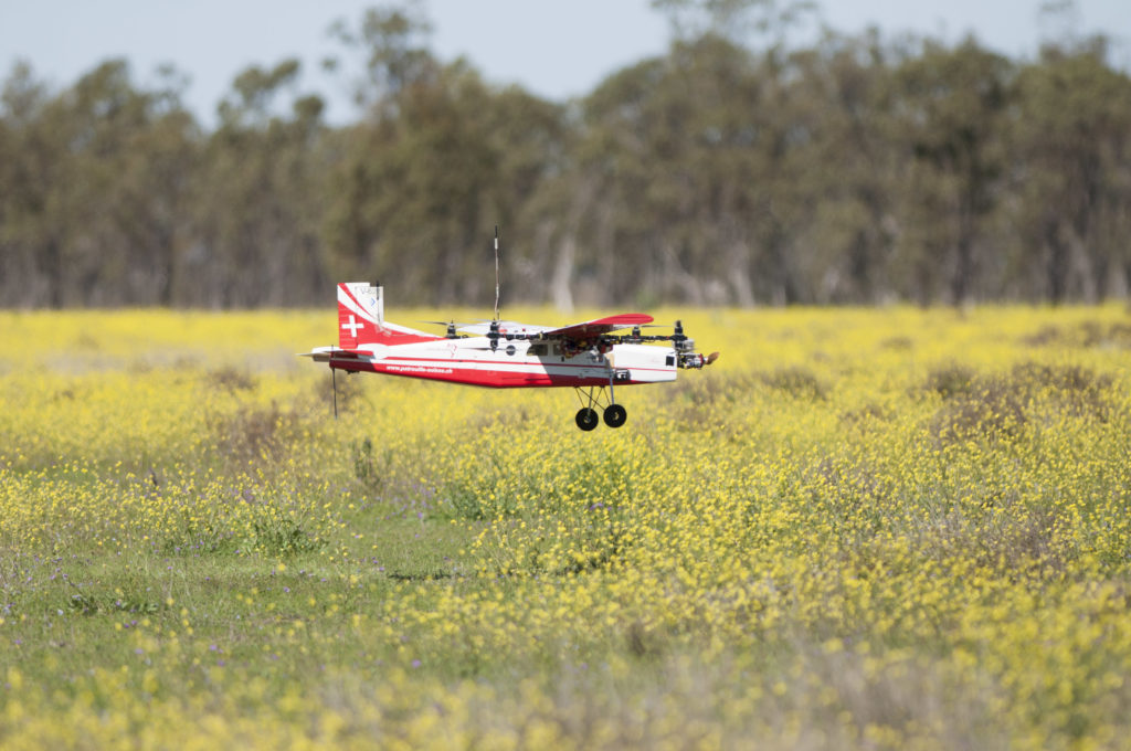 Canberra’s UAV quad plane which successfully returned the blood sample during the Medical Express Challenge