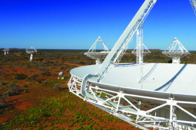The Australian Square Kilometre Array Pathfinder uses several telescopes to survey the sky. CSIRO, Author provided