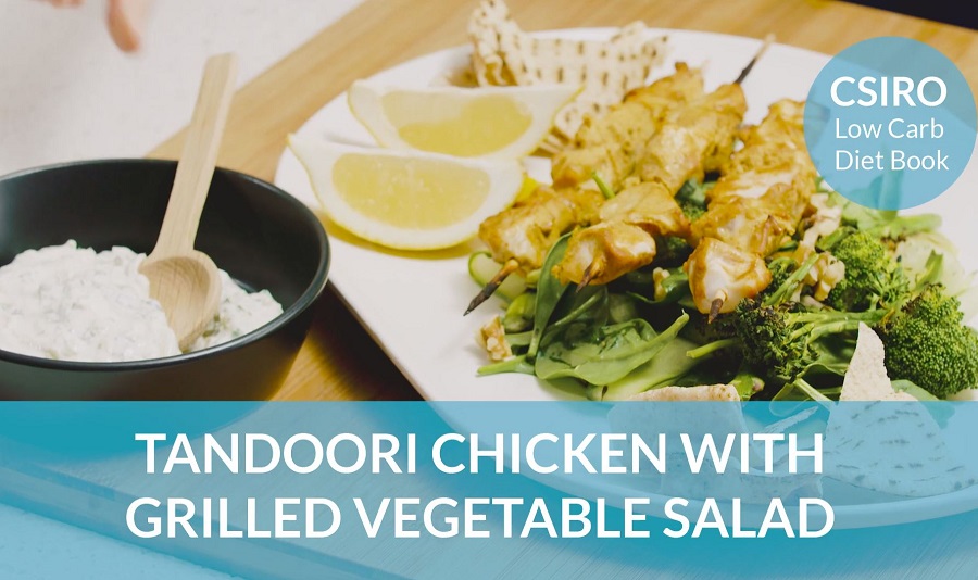 Low-carb diet meal: tandoori chicken