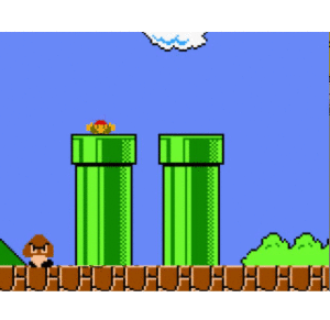 Animated image of Nintendo's Mario popping in and out of pipes