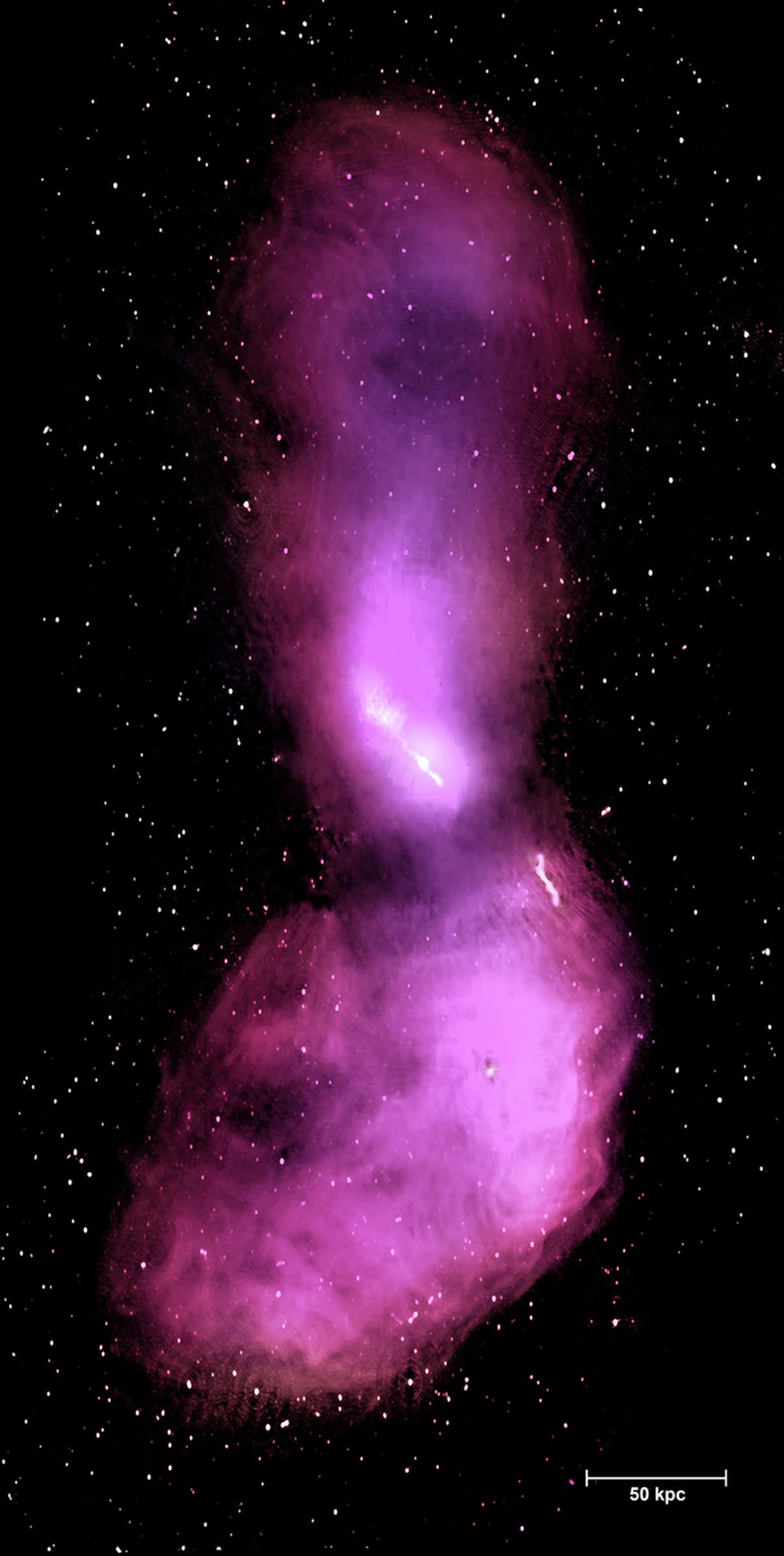 Black background with stars and purple cloud