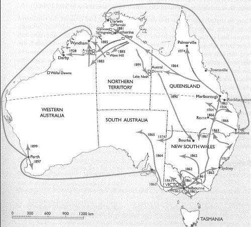 map of Australia showing the spread of the disease