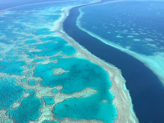 The Great Barrier Reef from the sky