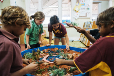Two-way Science centres around the delivery of learning on country to remote school students by Indigenous Elders. Image by David Broun.
