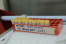 Vials with a yellow lid in a orange tray. It's titled DO Blood SST (c2)