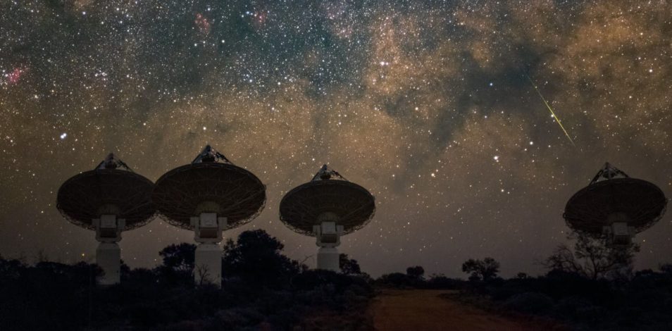 The night sky above ASKAP in Western Australia
